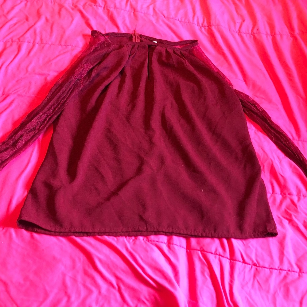 Maroon Shein Top